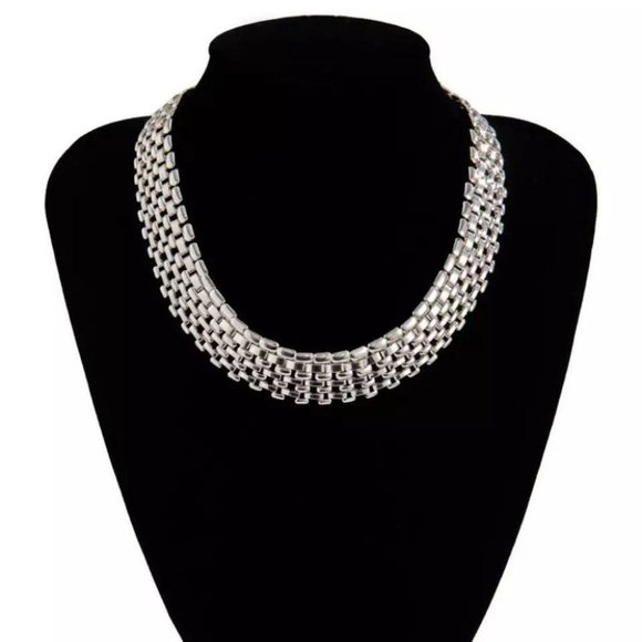 New Thick Chain Big Silver Color Necklace - Picture 2 of 6